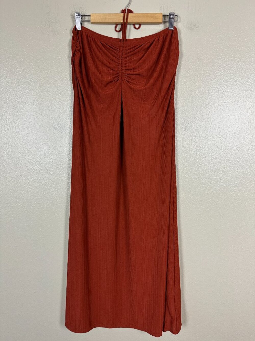 Free People Beach Addison Halter Dress Midi Womens Large Sparkling Cider Flowy - Picture 3 of 5